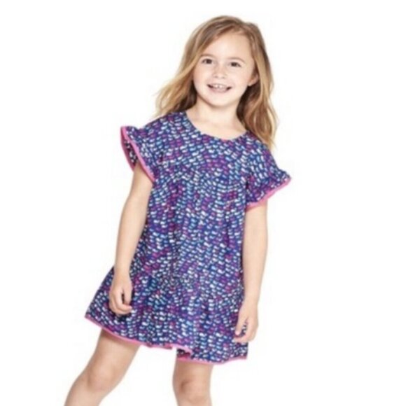 VINEYARD VINES School of Whales Crewneck Dress Blue/Pink - Picture 13 of 15